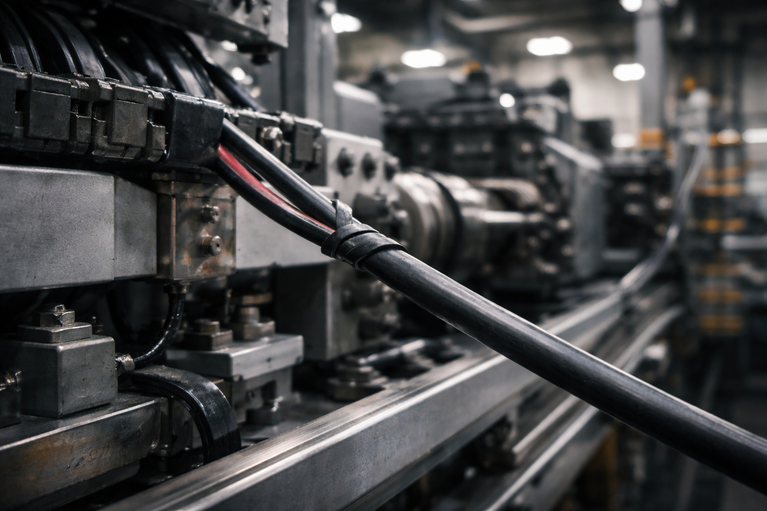 instalación incorrecta de cableado industrial