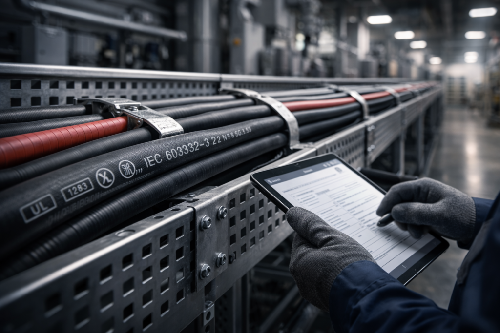 certificaciones de cables industriales para aplicaciones de potencia y control