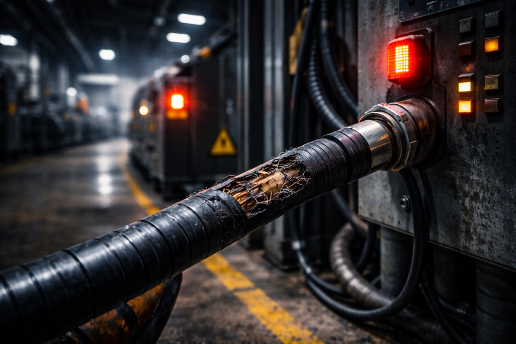 importancia de los cables industriales en planta de producción