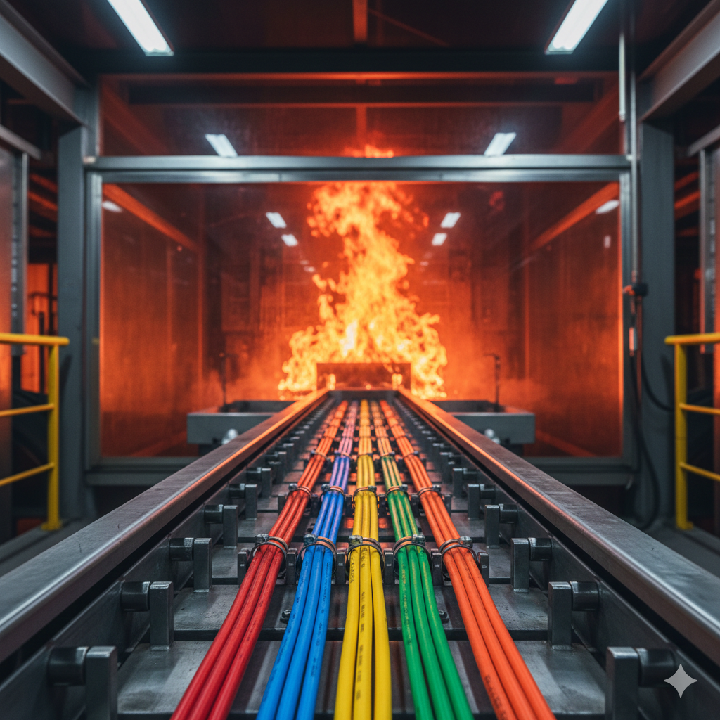 resistencia al fuego en cables industriales en instalación eléctrica