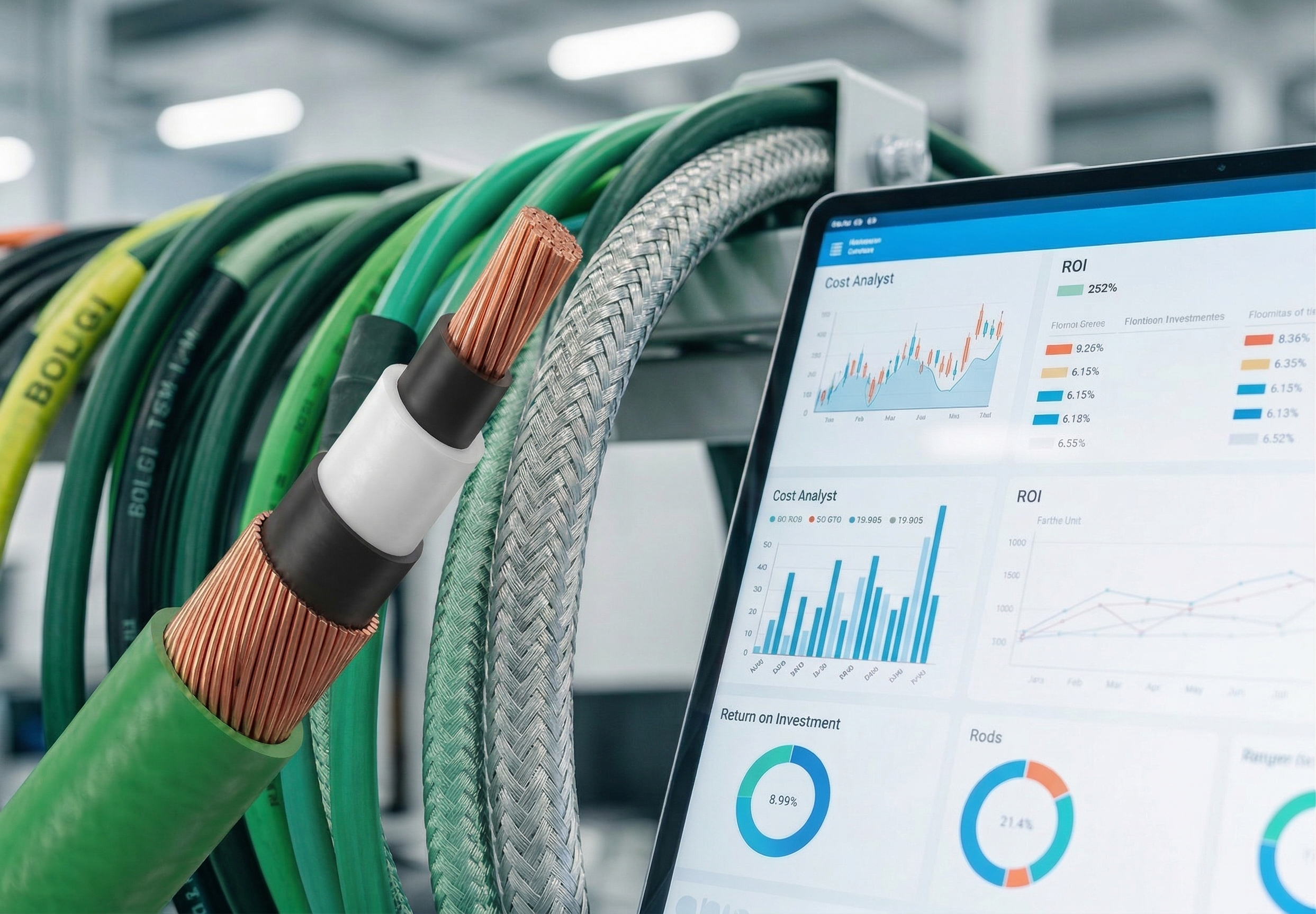 costo total de propiedad en cables industriales comparado con inversión inicial