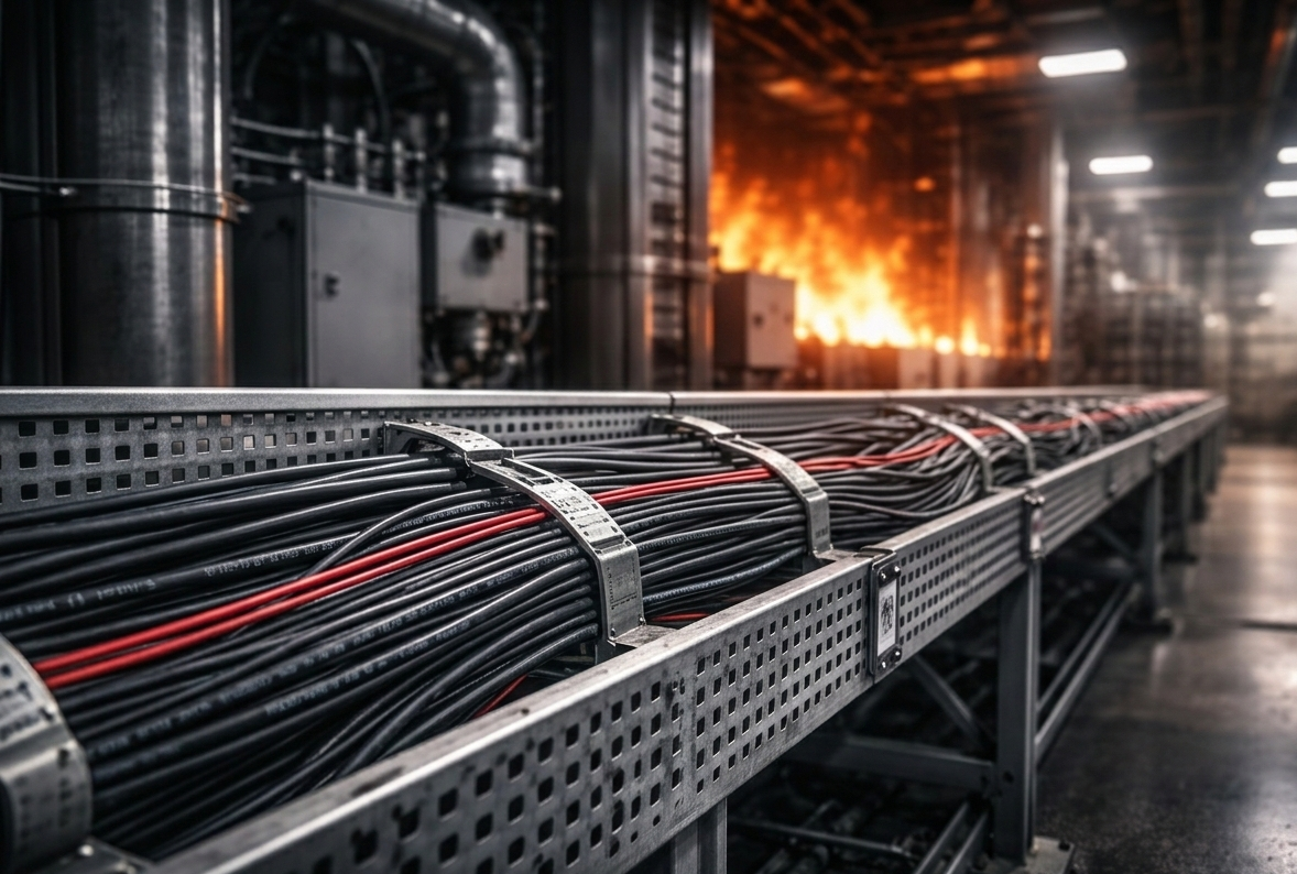 resistencia al fuego en cables industriales en instalación eléctrica