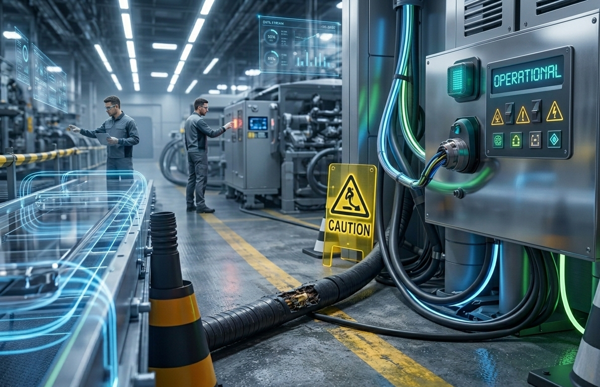 consecuencias económicas cables industriales en planta industrial