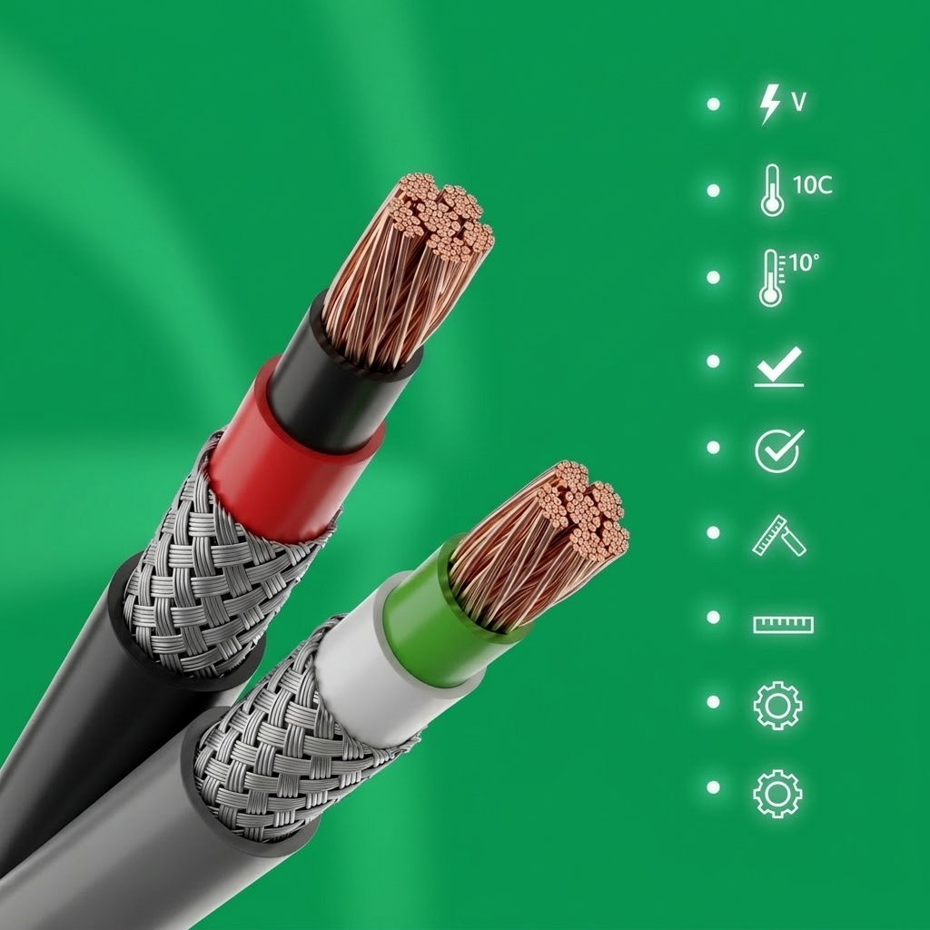 Datos clave en una ficha técnica de cable industrial para proyectos en México.